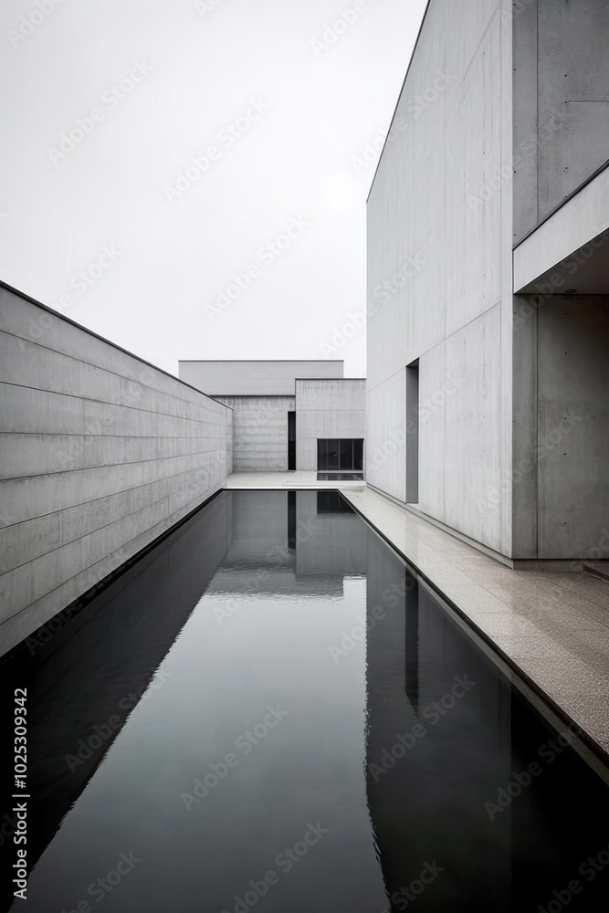 Fototapeta premium Modern architectural design featuring clean lines