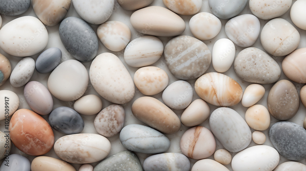 Varied Pebbles Collection in Earth Tones, Natural Texture Varied Pebbles Collection in Earth Tones, Natural Texture