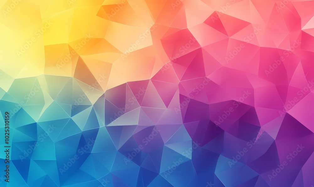 Obraz premium Bright gradient color geometric design