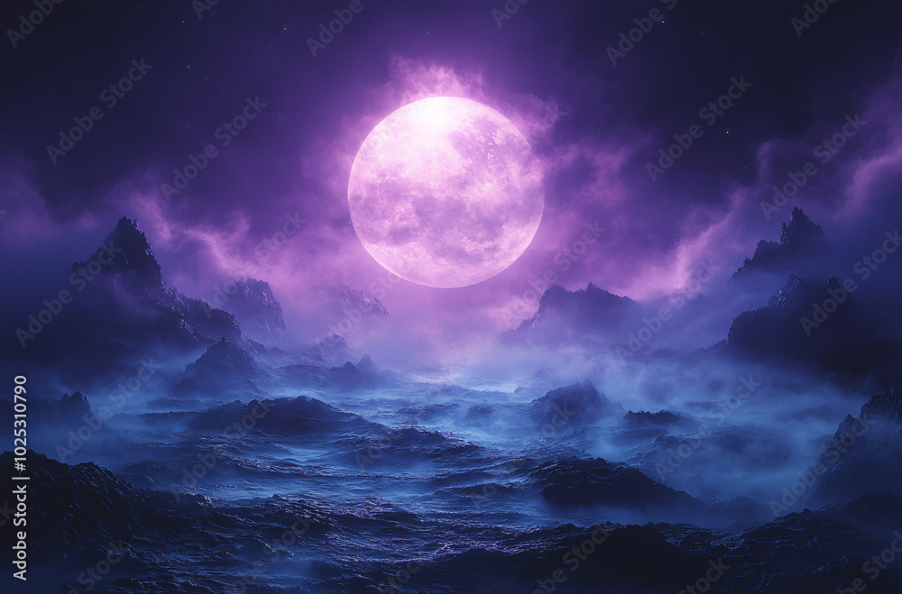 Fototapeta premium moon and clouds