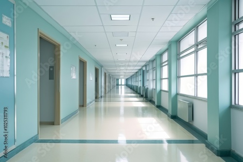 Background of corridor in hospital or clinic