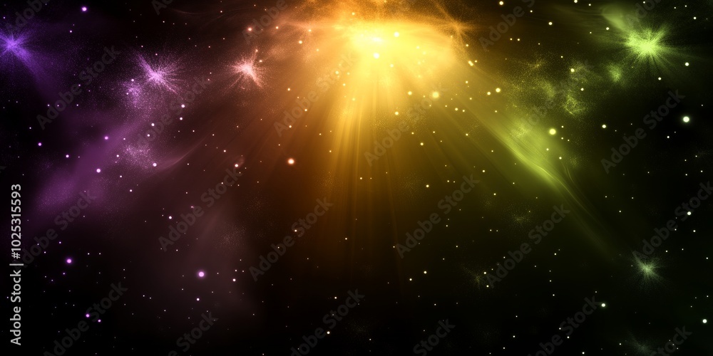 A cosmic nebula with streaks of yellow and purple. A cosmic nebula with streaks of yellow and purple.