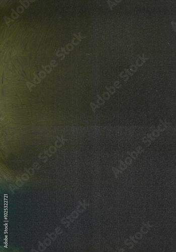 scan of strange looking paper surface with green or yellow paint marks. cool print overlay.