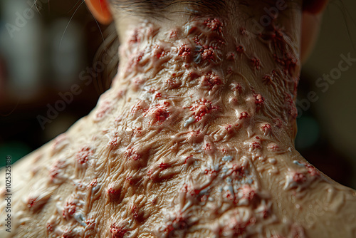 Close-Up of Severe Monkeypox Rash photo