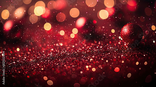 Vibrant Red Bokeh Holiday Lights