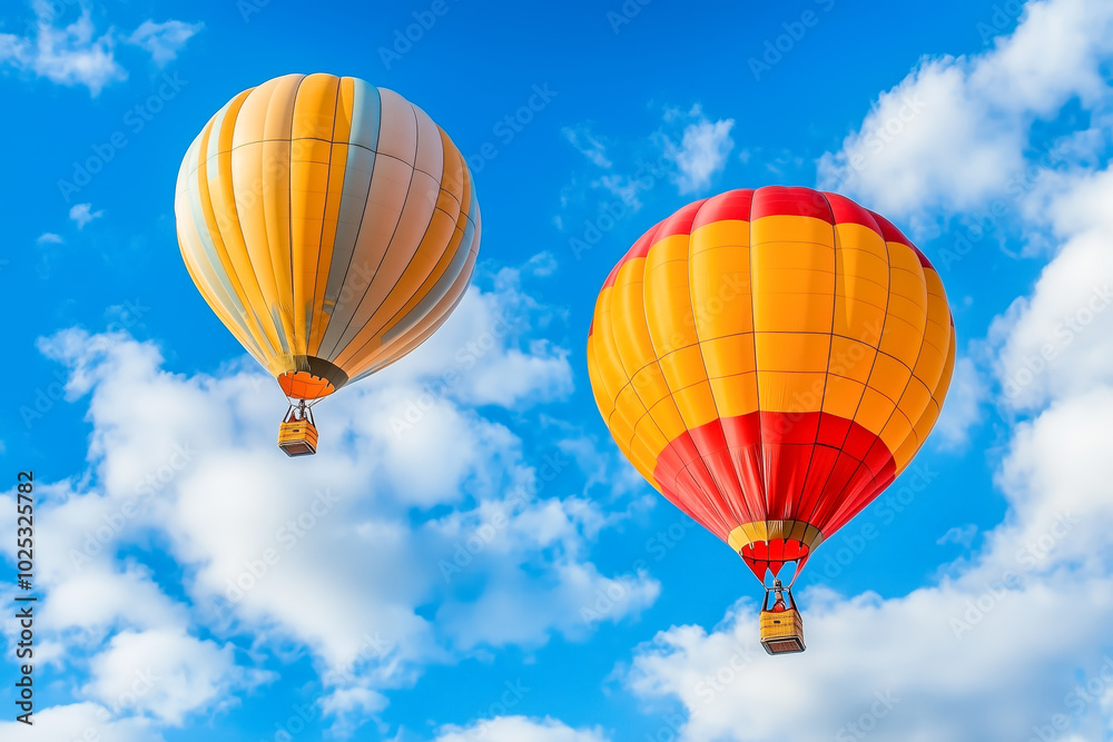 Fototapeta premium A colorful balloon festival filling the sky with vibrant hues