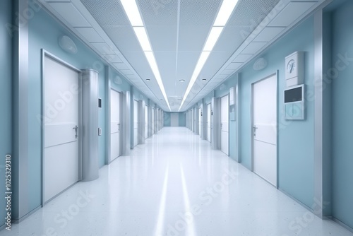 Background of corridor in hospital or clinic