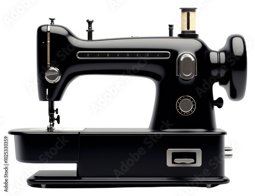 PNG Machine sewing black sewing machine.