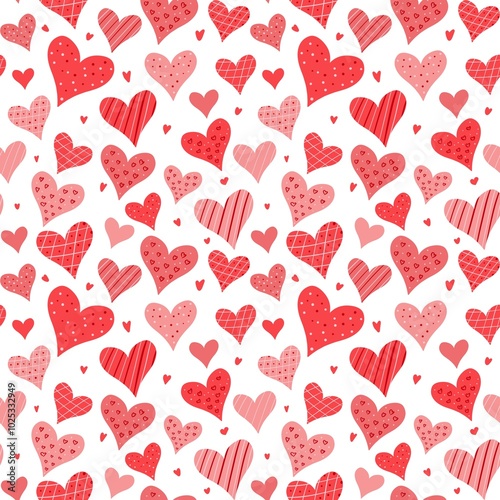 seamless pattern with hearts. Valentine’s Day 