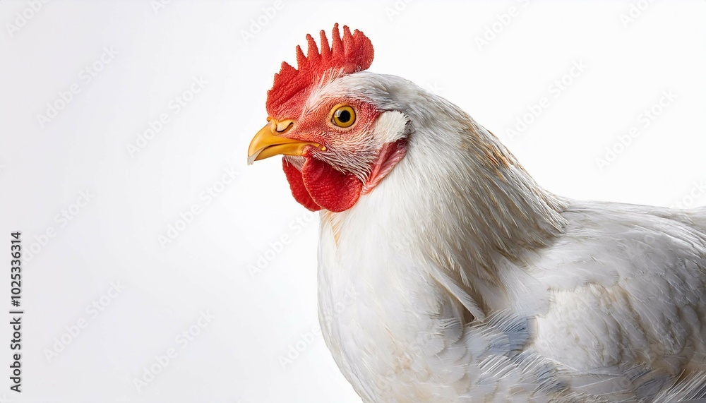 Naklejka premium rooster isolated on white background