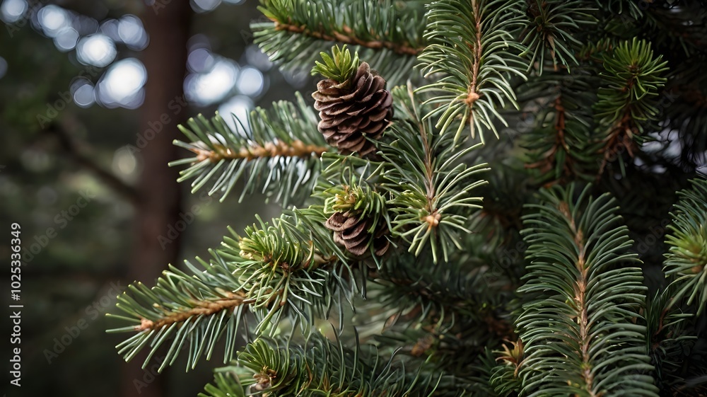 Spruce branches close up. Green coniferous, nature background. Christmas and new year illustration Spruce branches close up. Green coniferous, nature background. Christmas and new year illustration
