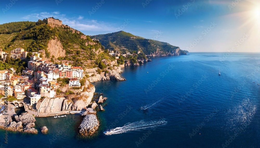 Naklejka premium view from the sea