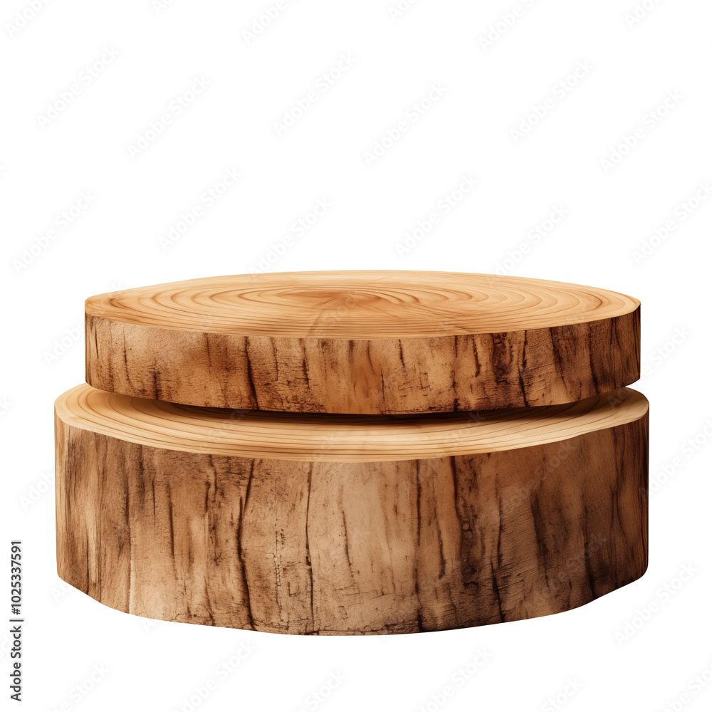 Two stacked wooden logs with visible tree rings and textured bark on a transparent background, showcasing natural details and organic patterns. Two stacked wooden logs with visible tree rings and textured bark on a transparent background, showcasing natural details and organic patterns.