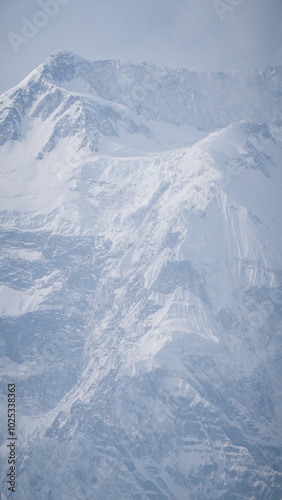 Bild auf Leinwand The landscape on the Annapurna Circuit hiking route in Nepal