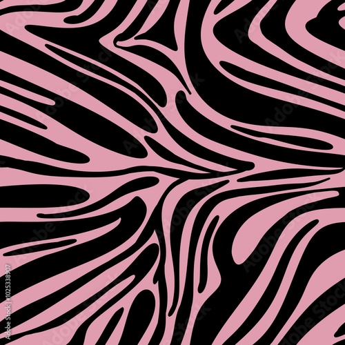 Big Zebra Pattern with Pink Background