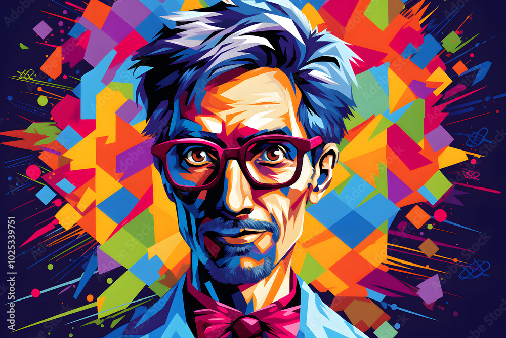 pop art style physician, phsycian illustrated pop art style pop art style physician, phsycian illustrated pop art style