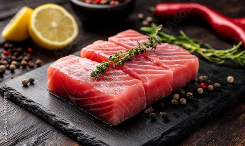 Fresh Tuna Steak on Display