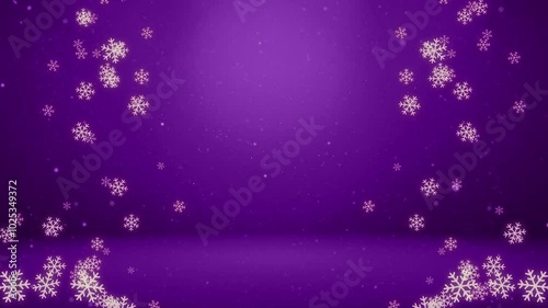 Wallpaper Mural Falling snowflake on purple background Torontodigital.ca