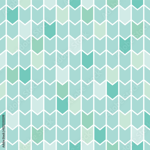 Cool Green Chevron Seamless Vector Repeat Pattern