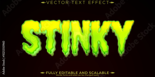 Halloween monster text effect, editable horror and scary text style