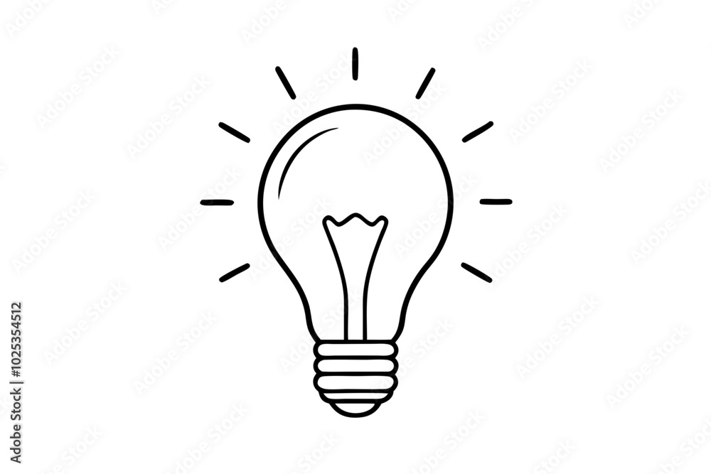 Light Bulb icon, Idea icon symbol vector Light Bulb icon, Idea icon symbol vector