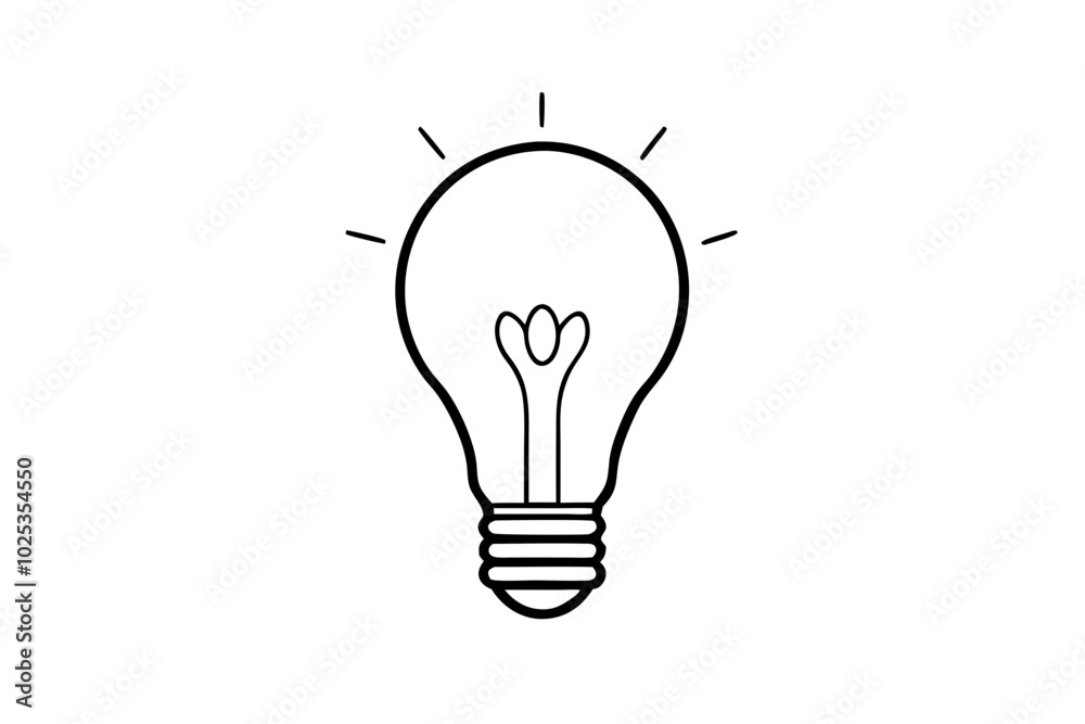 Light Bulb icon, Idea icon symbol vector Light Bulb icon, Idea icon symbol vector