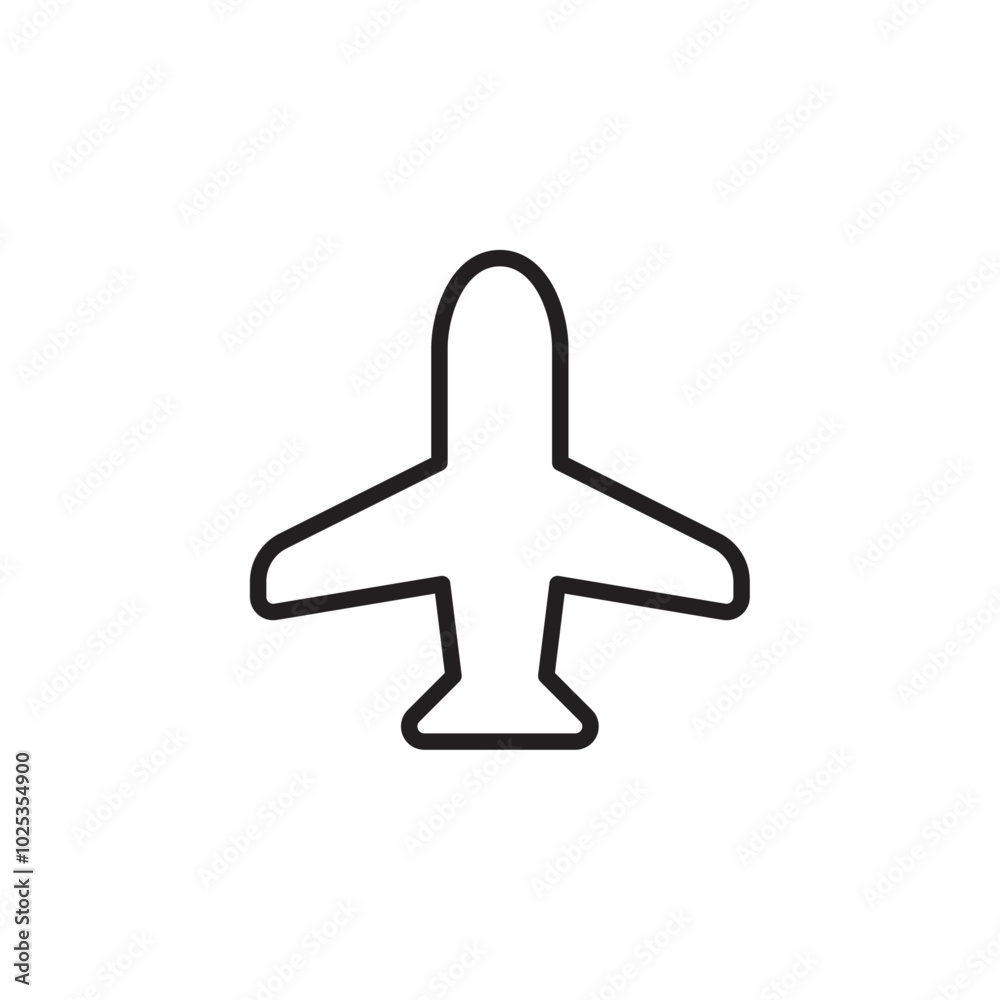 Airplane icon Vector set outline Airplane icon Vector set outline