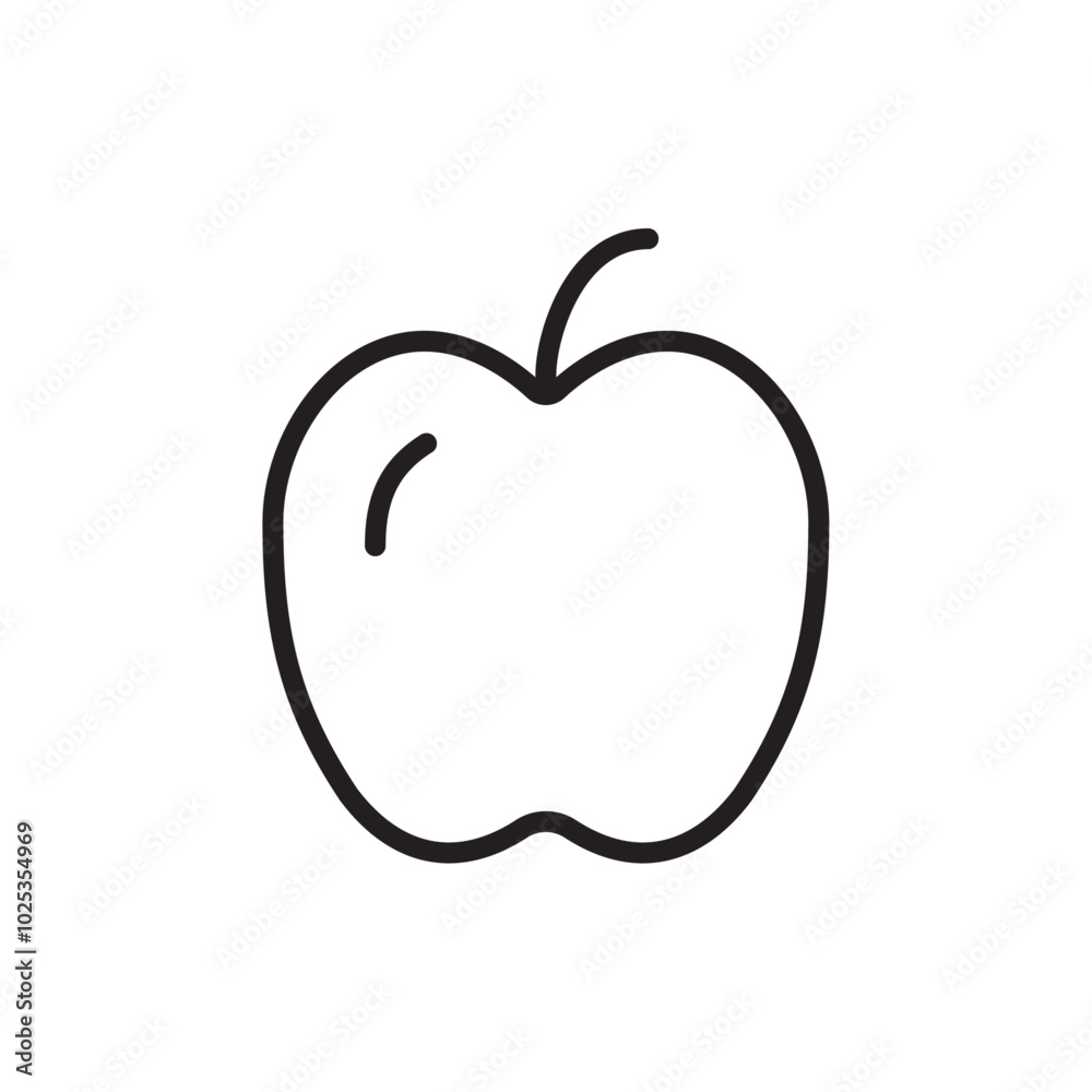 Apple icon Vector set outline Apple icon Vector set outline