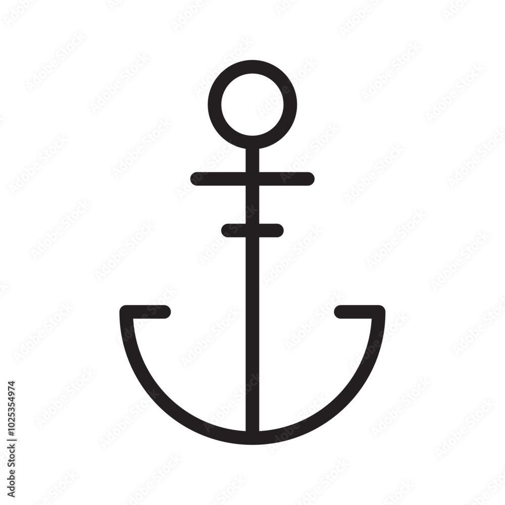 Anchor icon Vector set outline Anchor icon Vector set outline