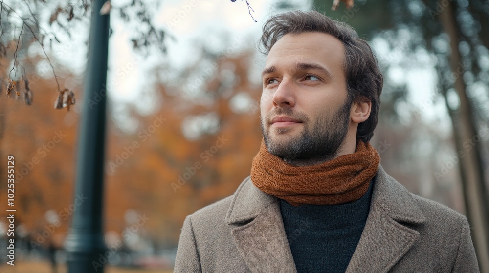 Candid half-body close-up portrait of a man in a park, casual mood Candid half-body close-up portrait of a man in a park, casual mood