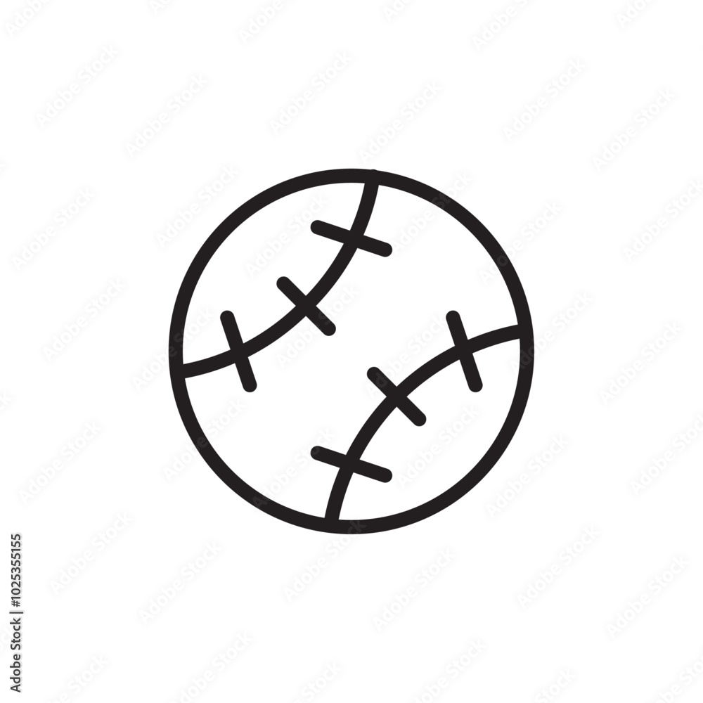 Base ball icon Vector set outline Base ball icon Vector set outline