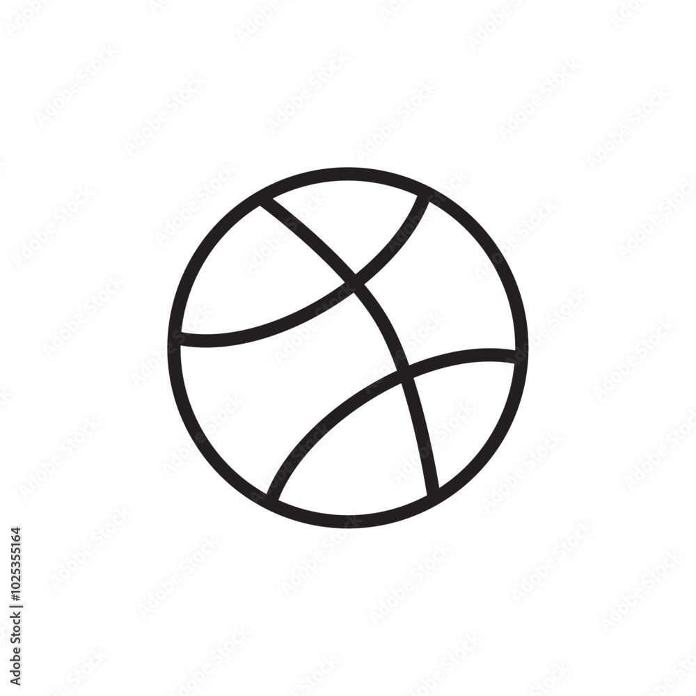 Basket ball icon Vector set outline Basket ball icon Vector set outline