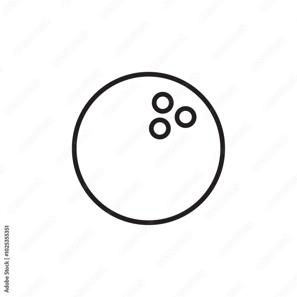 Bowling ball icon Vector set outline Bowling ball icon Vector set outline