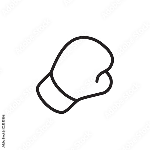 Boxing glove icon Vector set outline