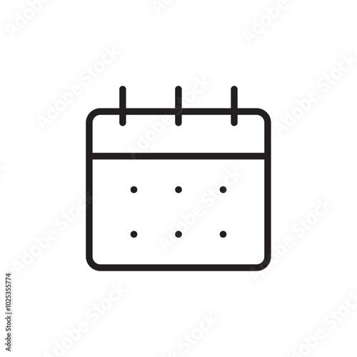 Calender icon Vector set outline