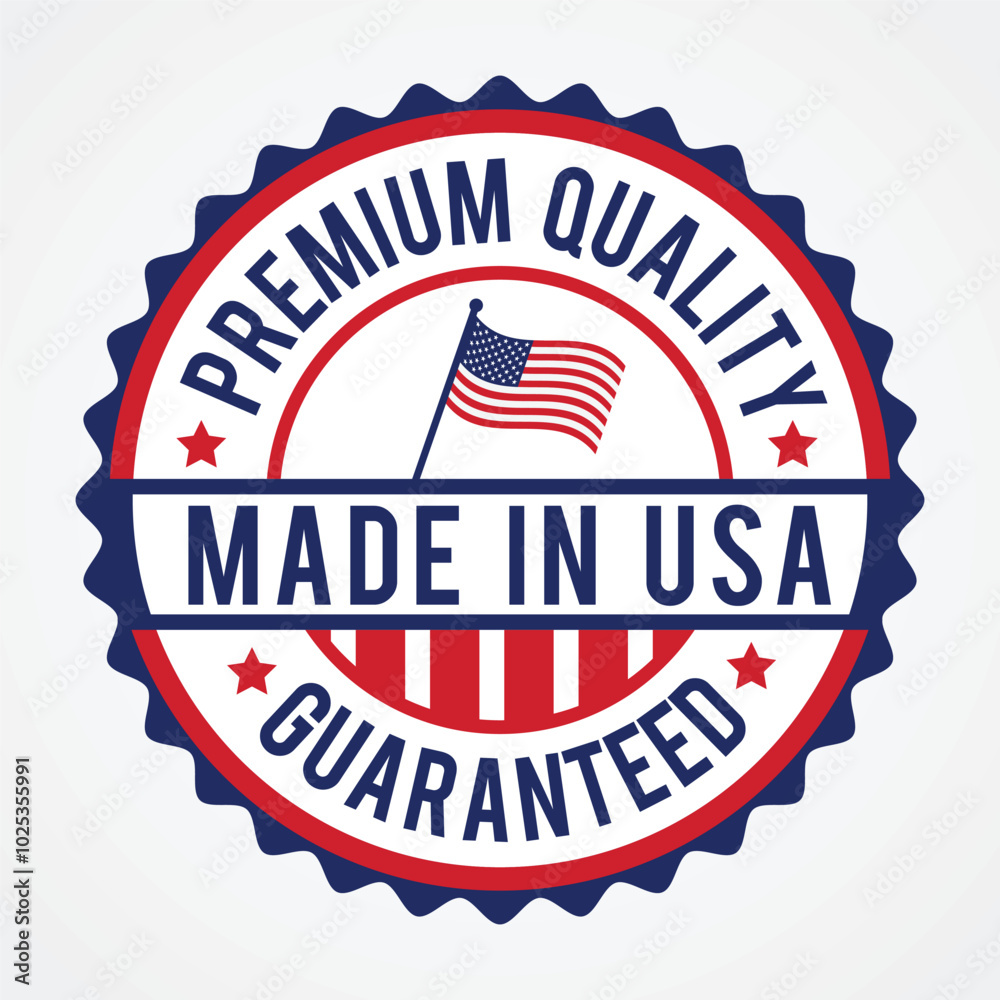 Premium Quality Made in USA Guarantee Badge Premium Quality Made in USA Guarantee Badge