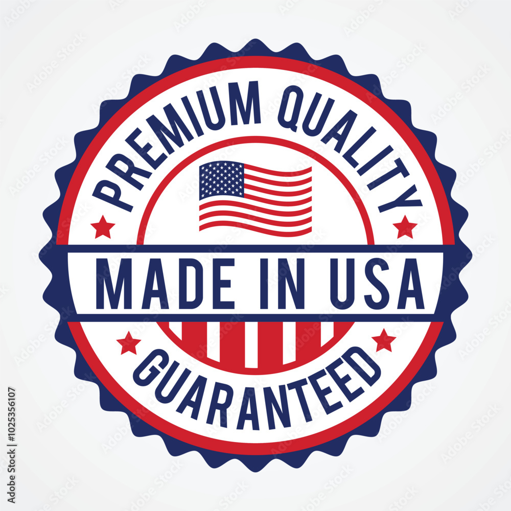 Premium Quality Made in USA Guarantee Badge Premium Quality Made in USA Guarantee Badge