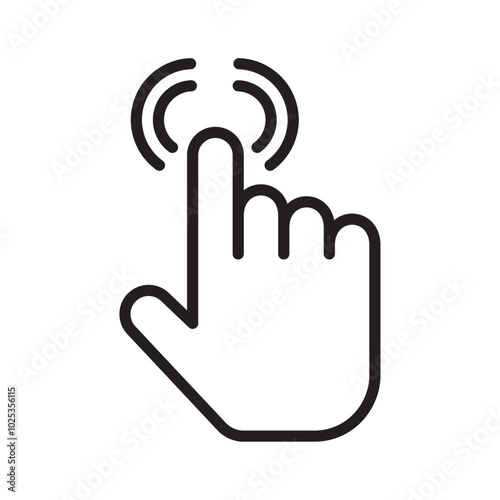 Click icon Vector set outline