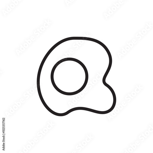 Egg icon Vector set outline