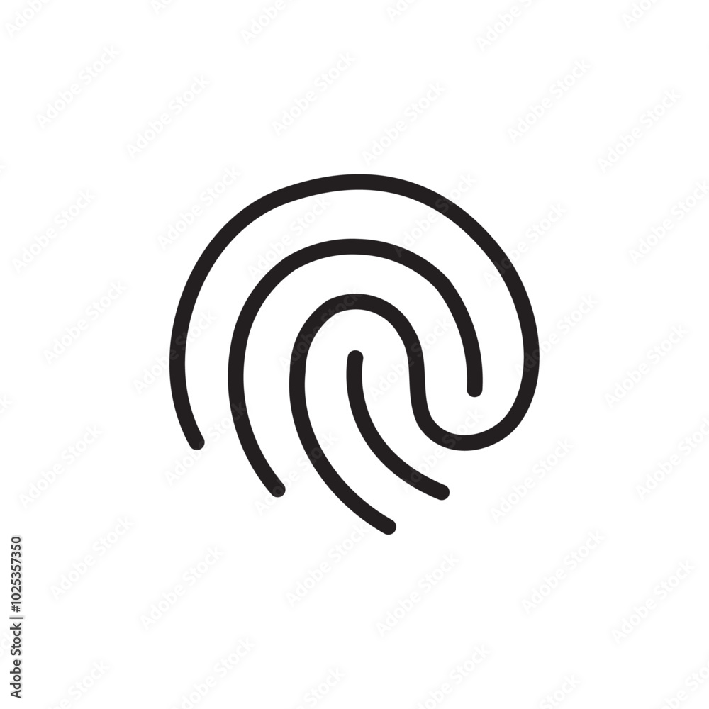 Fingerprint icon Vector set outline Fingerprint icon Vector set outline