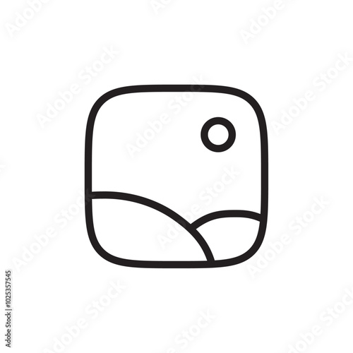 Gallery icon Vector set outline