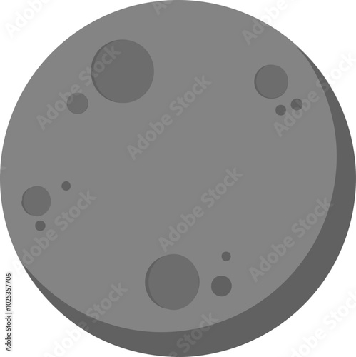 Moon in flat design