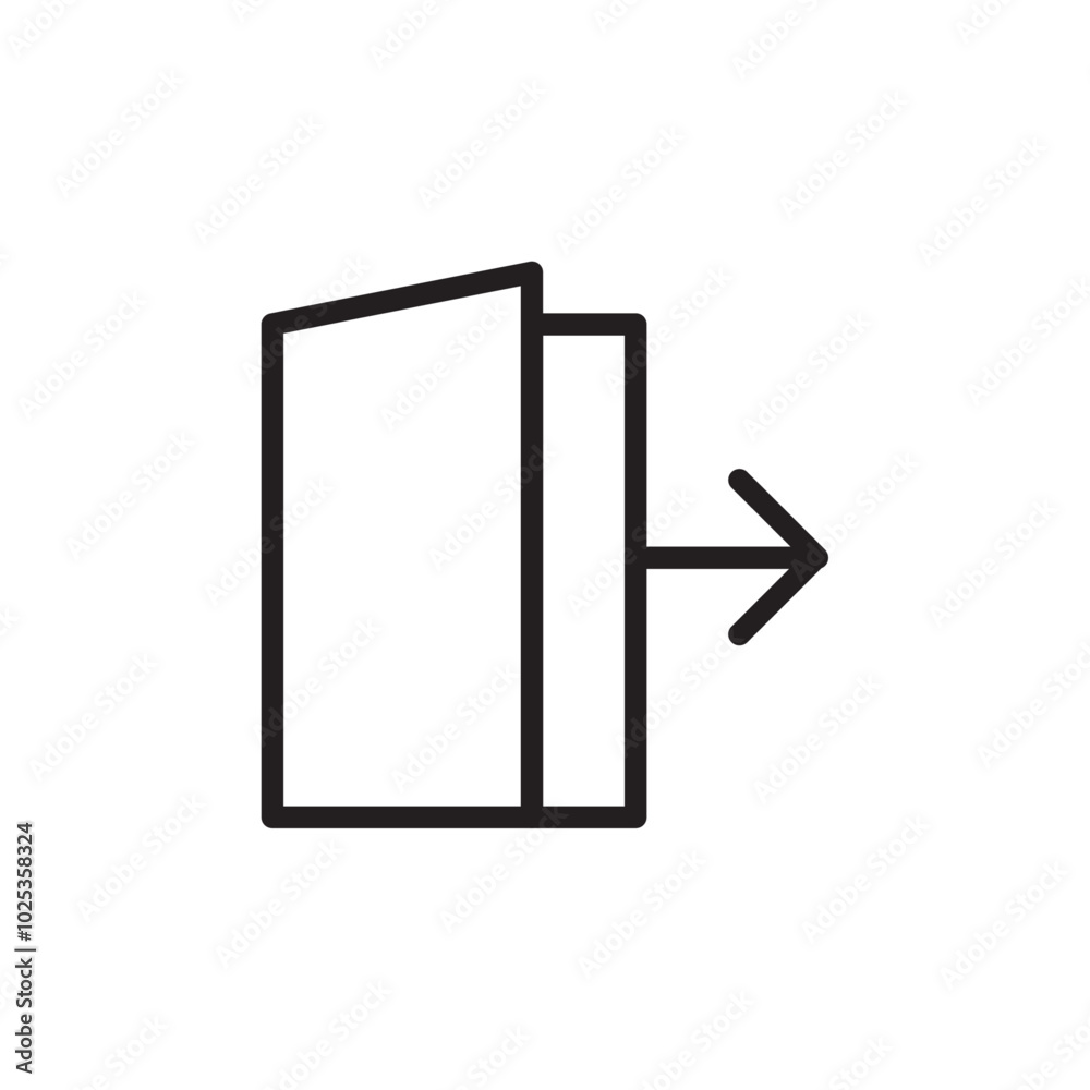 Logout icon Vector set outline Logout icon Vector set outline