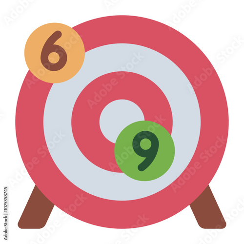 Target score rings icon. Represents scoring and accuracy. photo