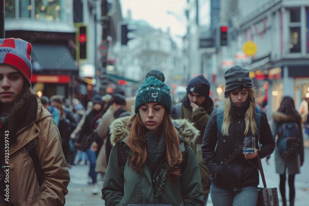 People walking on Oxford Street in London.