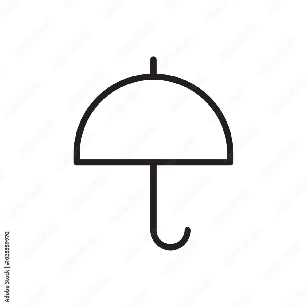 Umbrella icon Vector set outline Umbrella icon Vector set outline