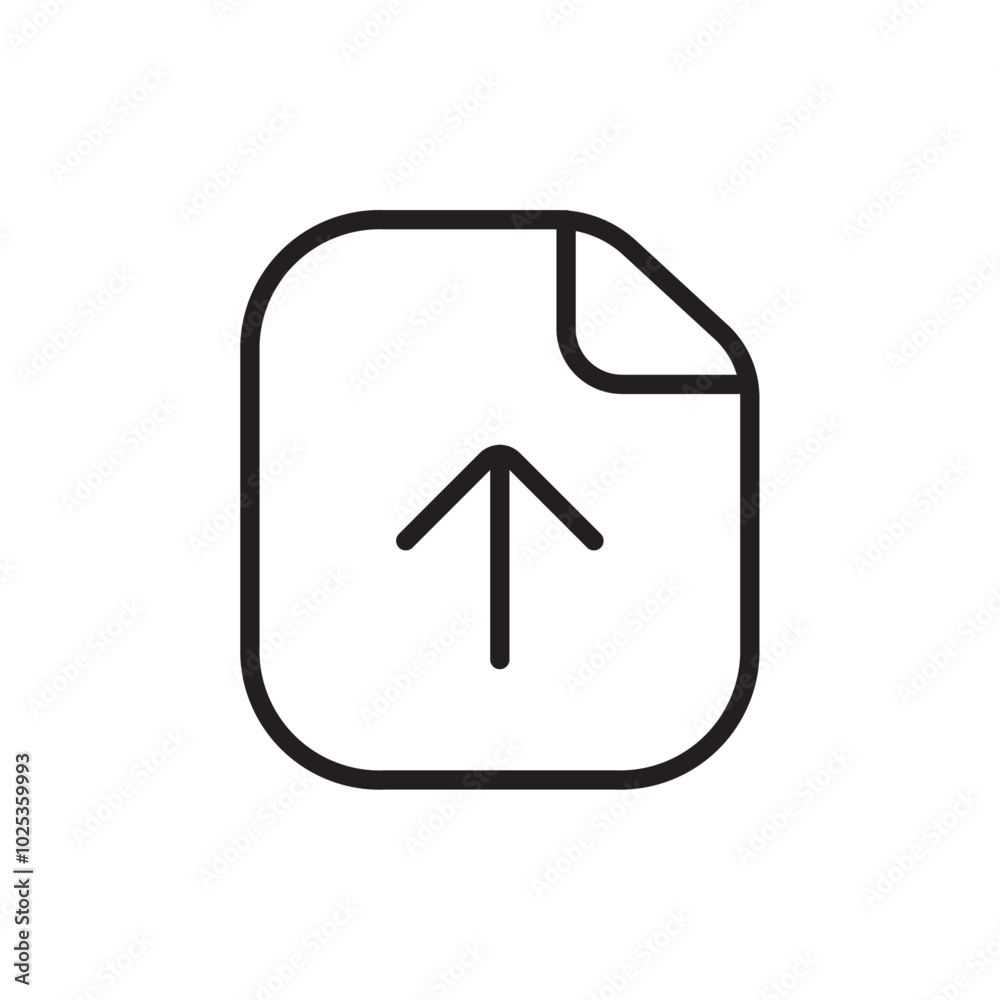 Upload file icon Vector set outline Upload file icon Vector set outline