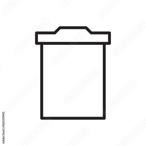 Trash icon Vector set outline