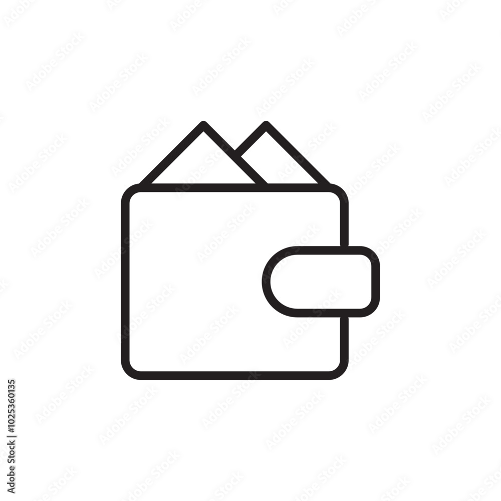 Wallet icon Vector set outline Wallet icon Vector set outline