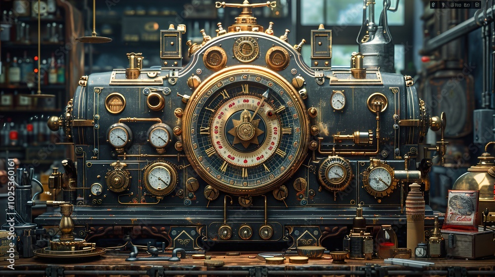 Steampunk Clockwork Machine: A Detailed Fantasy Design Steampunk Clockwork Machine: A Detailed Fantasy Design